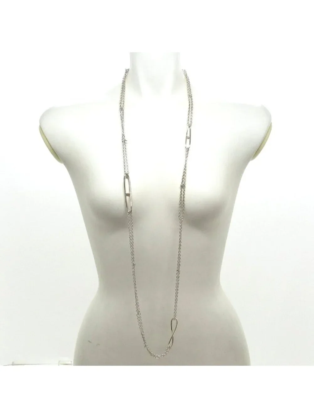 Hermes Necklace Chaine D'ancre Twist Silver Long